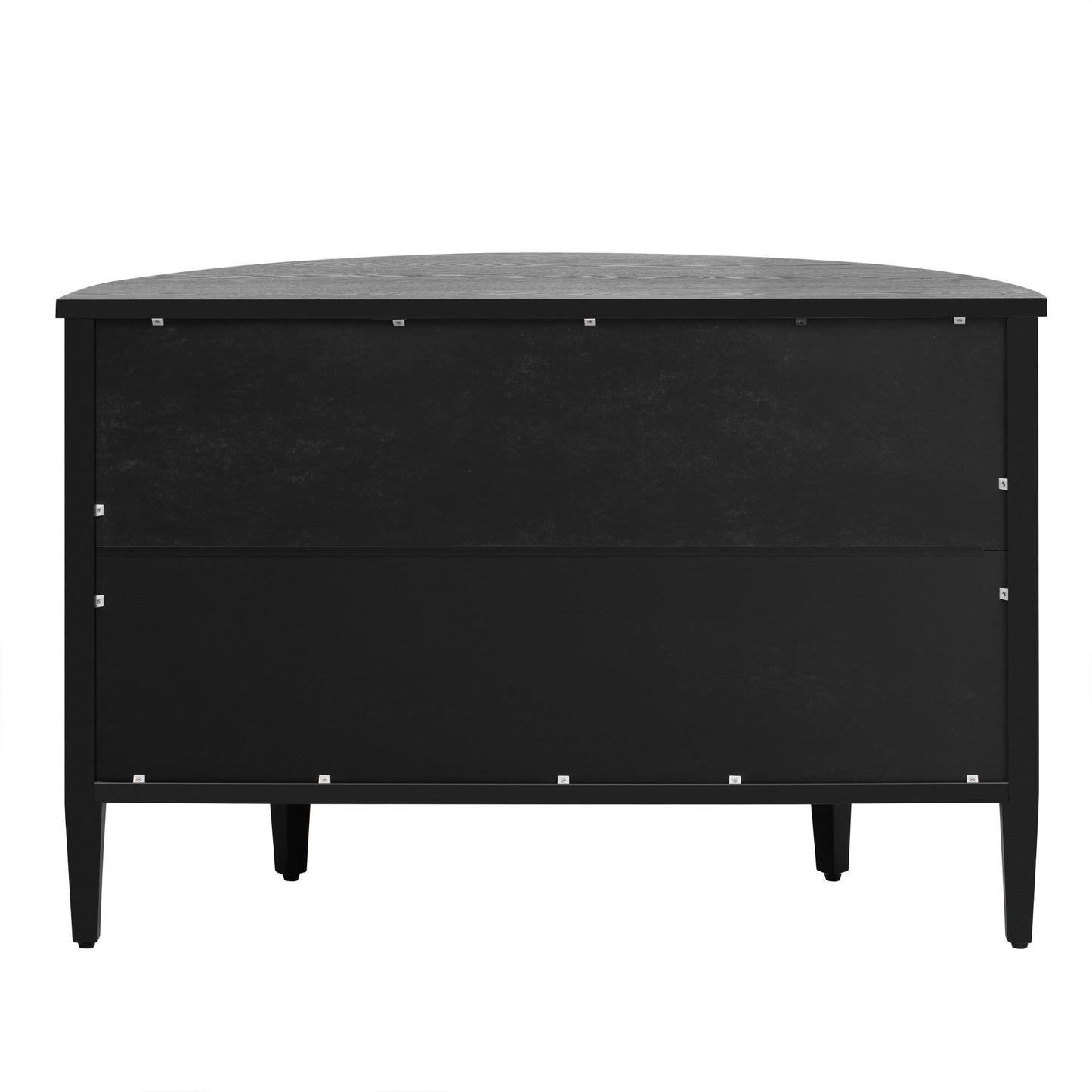 Hobs Curved Design Storage Cabinet - Black