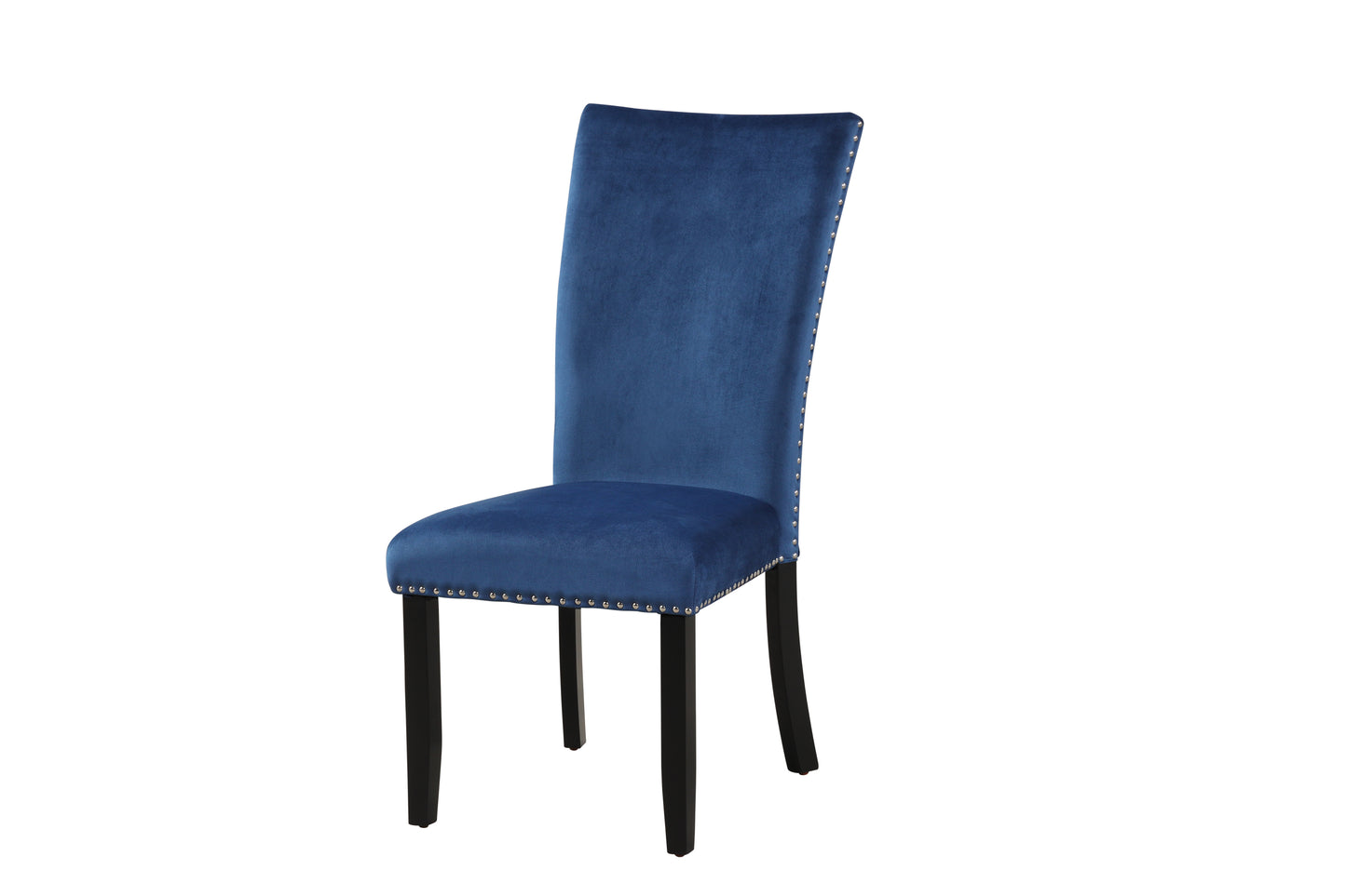 Divina Velvet Dining Chairs (Set of 2) - Blue