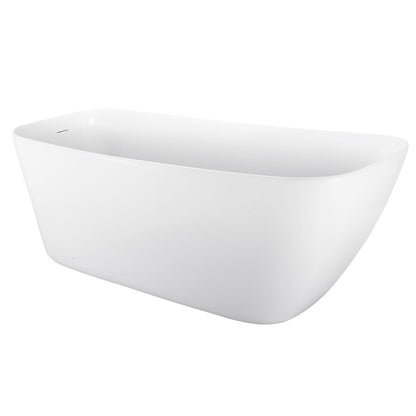 Amir 66" Acrylic Freestanding Soaking Bathtub  - White