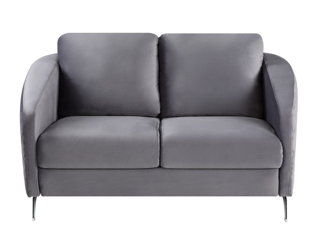 Sofia Velvet Loveseat - Gray