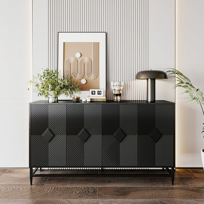 Tricia II Accent Wooden Cabinet - Black