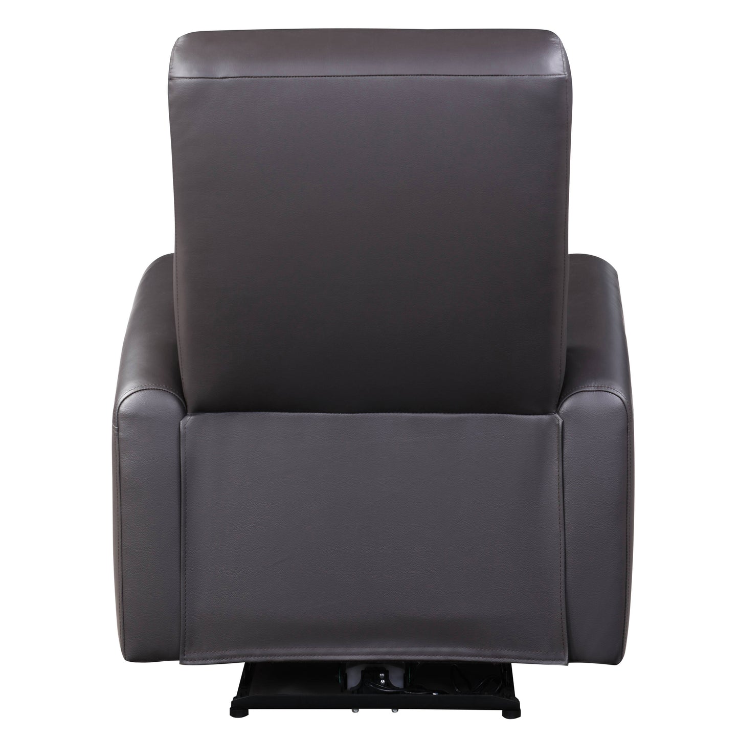 Morgan Power Recliner with Square Armrest - Brown