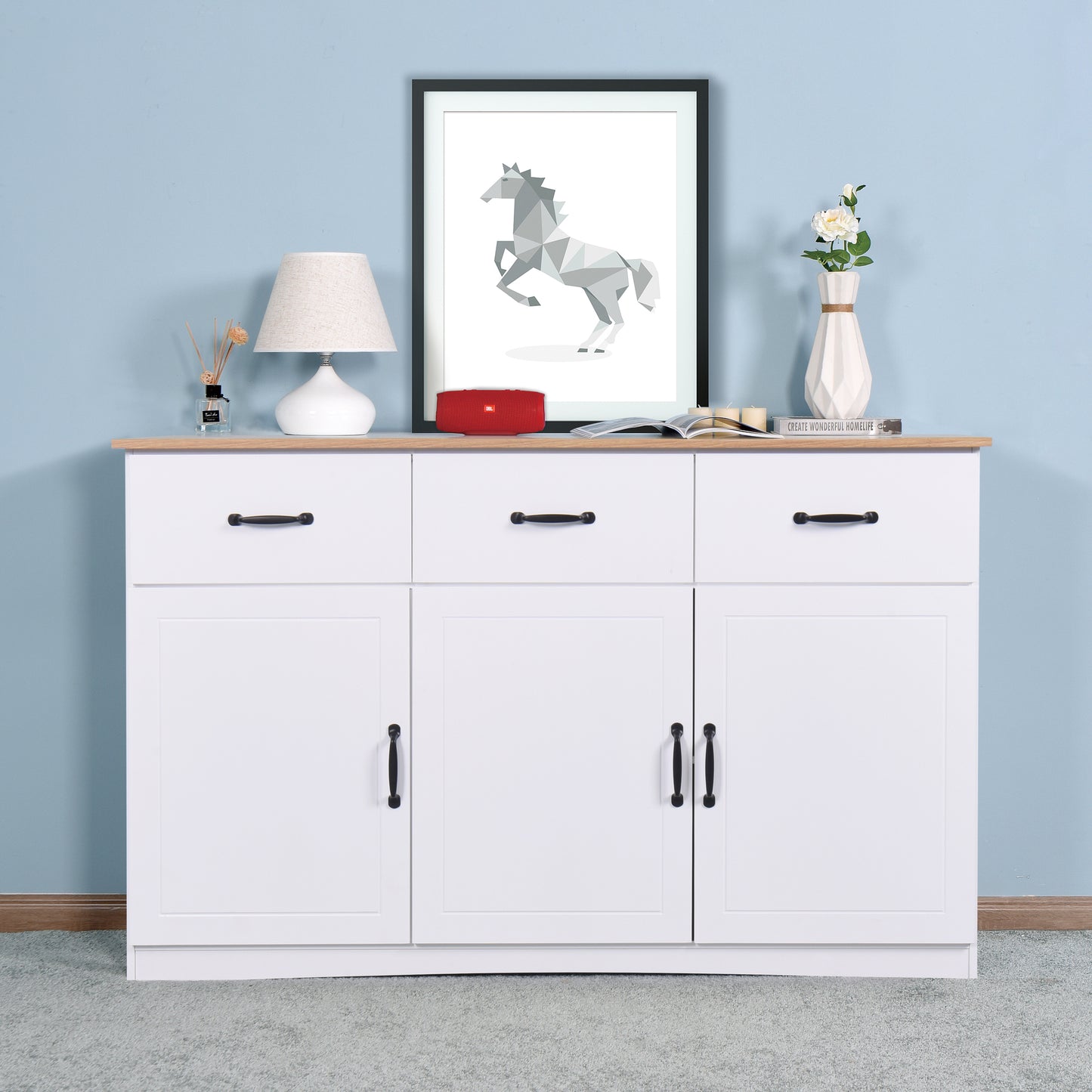 Preston Sideboard Cabinet - White