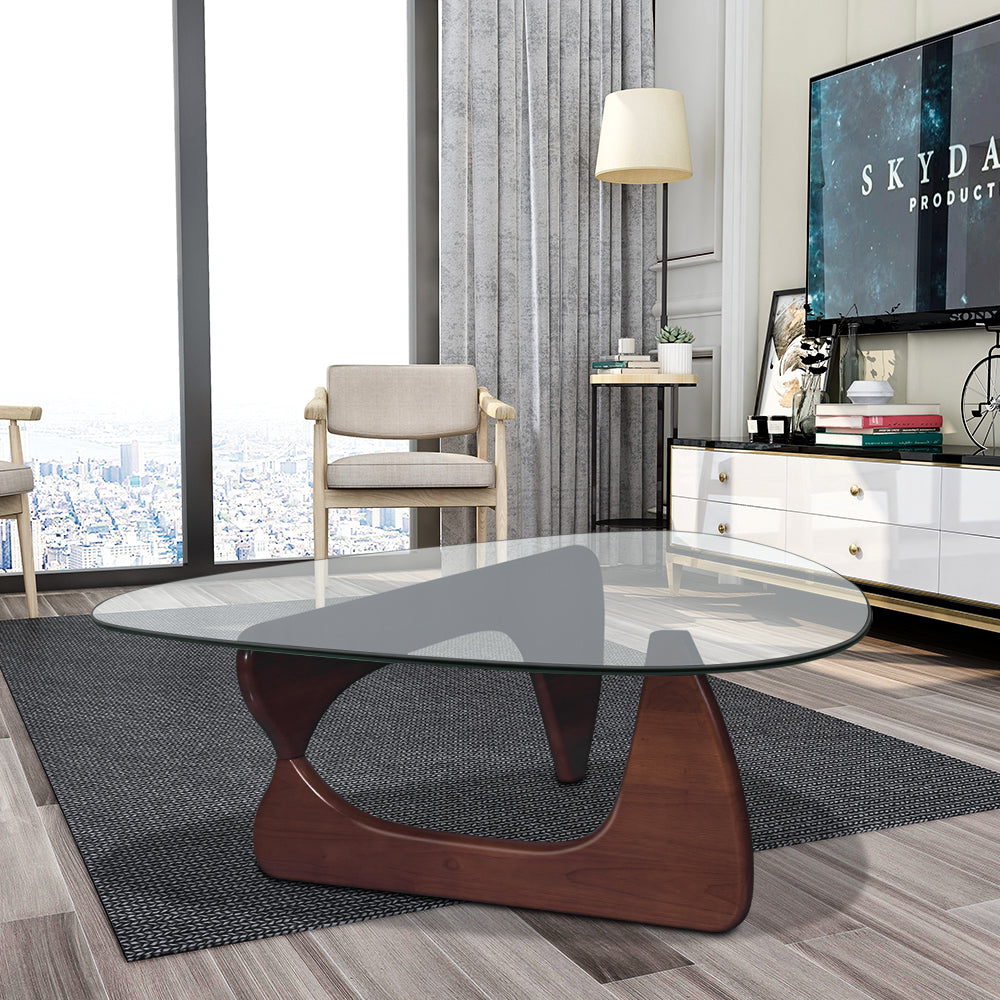 Modern Triangle coffee table - Dark Brown