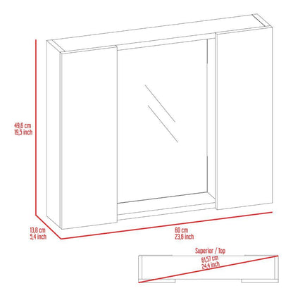 Mid Medicine Cabinet  - Light Gray