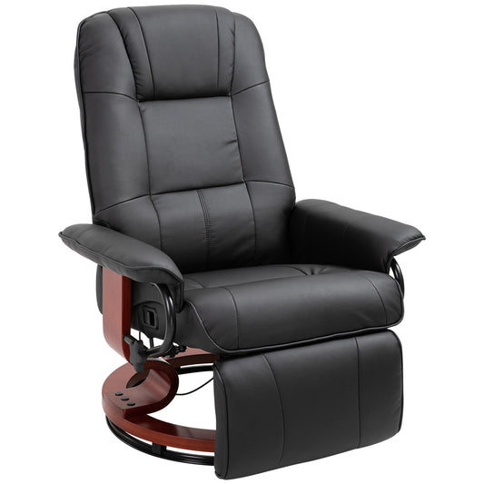 Ollie Adjustable Swivel Rocker Recliner - Black