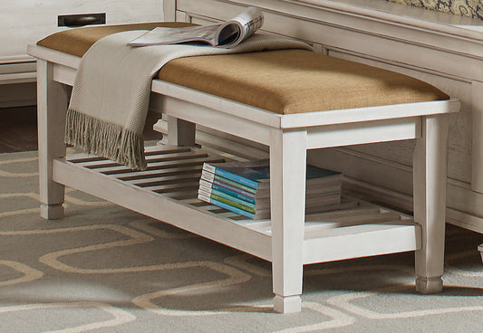 Rayo Upholstered Bench - Ivory