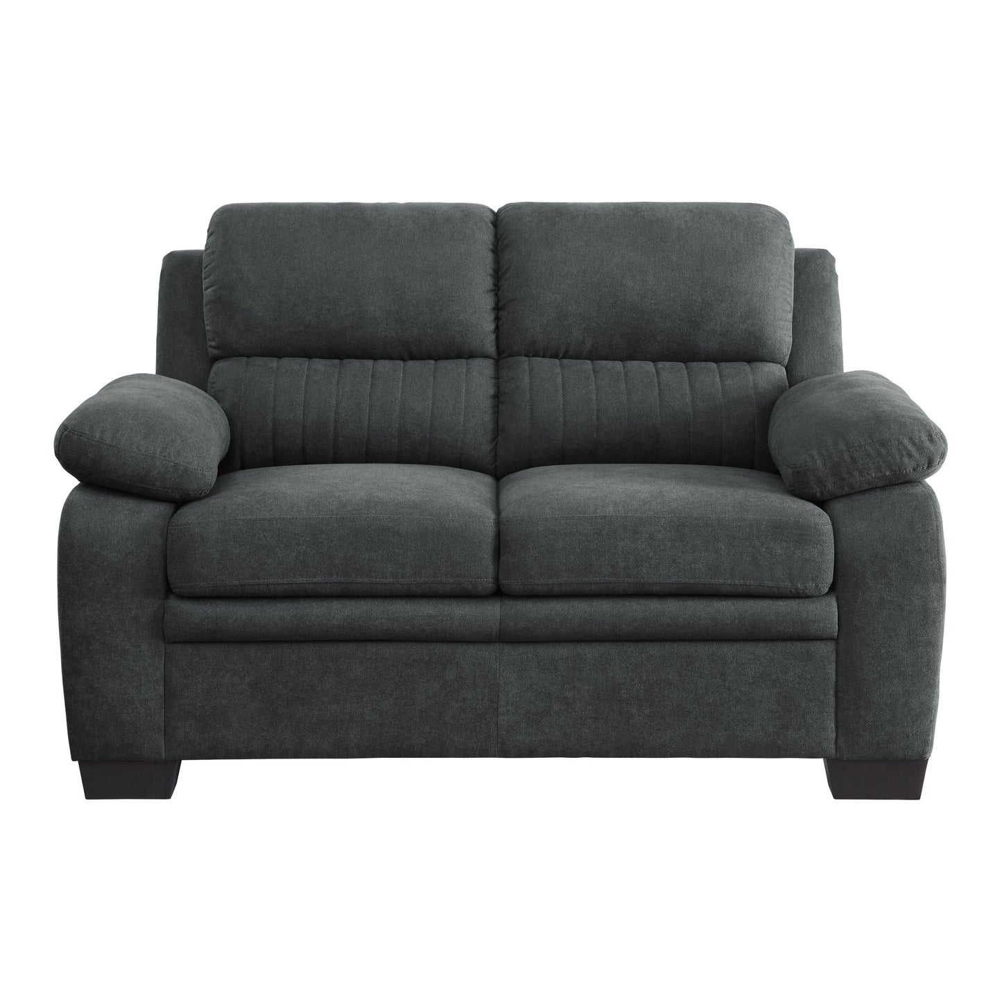 Marsh Fabric Loveseat  - Dark Gray