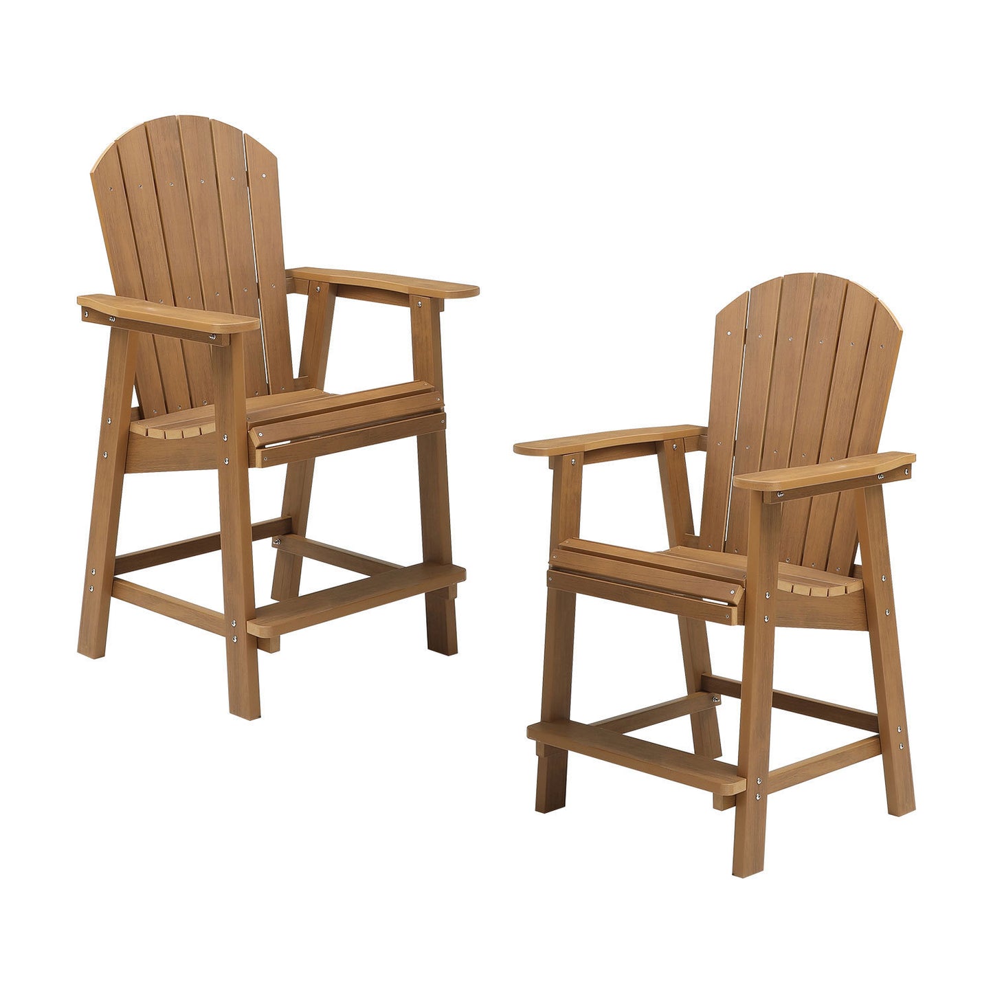 Ken Patio Bar Chair (Set of 2) - Teak