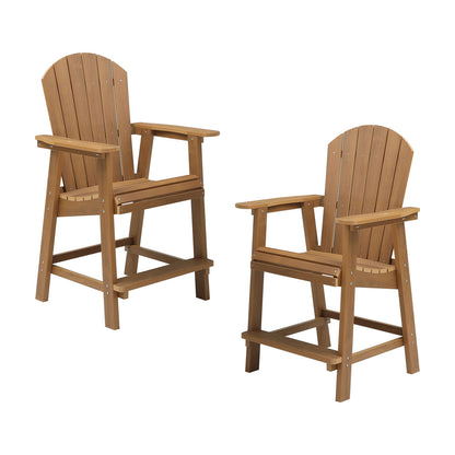 Ken Patio Bar Chair (Set of 2) - Teak