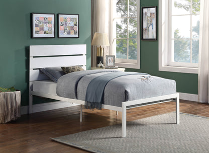 Willow Contemporary Twin Size Bed - White