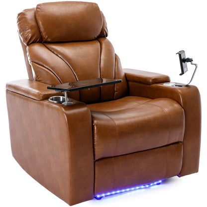 Orbit Power Motion Recliner -  Light Brown