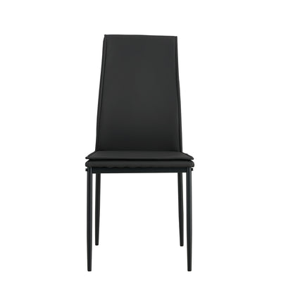 Wester Dining Chairs with Metal Leg (Set of 4) - Black