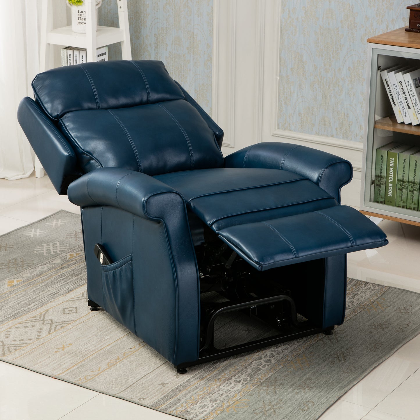 Landis Recliner Chair - Navy Blue