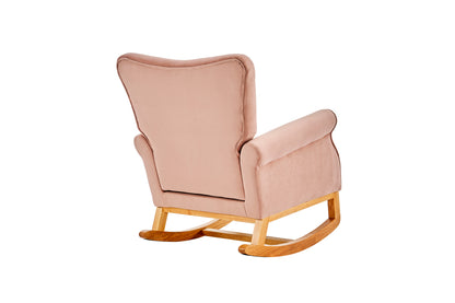 Jarvis Velvet Rocking Chair - Pink