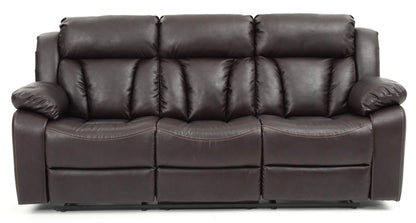 Noble Reclining Sofa  - Dark Brown