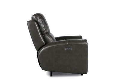 Willow Leather Power RRecliner Chair - Gray