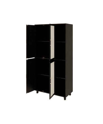 Acuna II 4 Door Storage Cabinet - Black