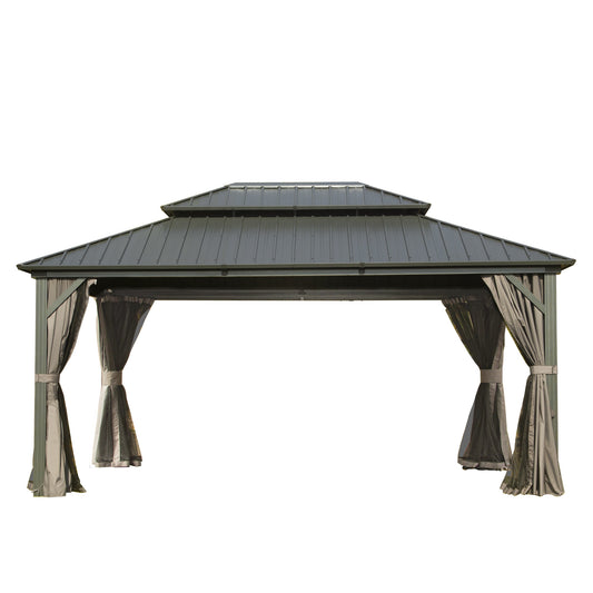 Genesis 12 X 14 ft Hardtop Gazebo - Gray