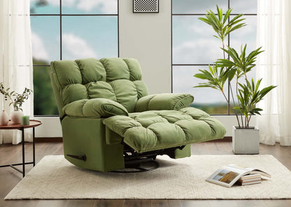 Cloud Swivel Rocker Recliner Chair - Green