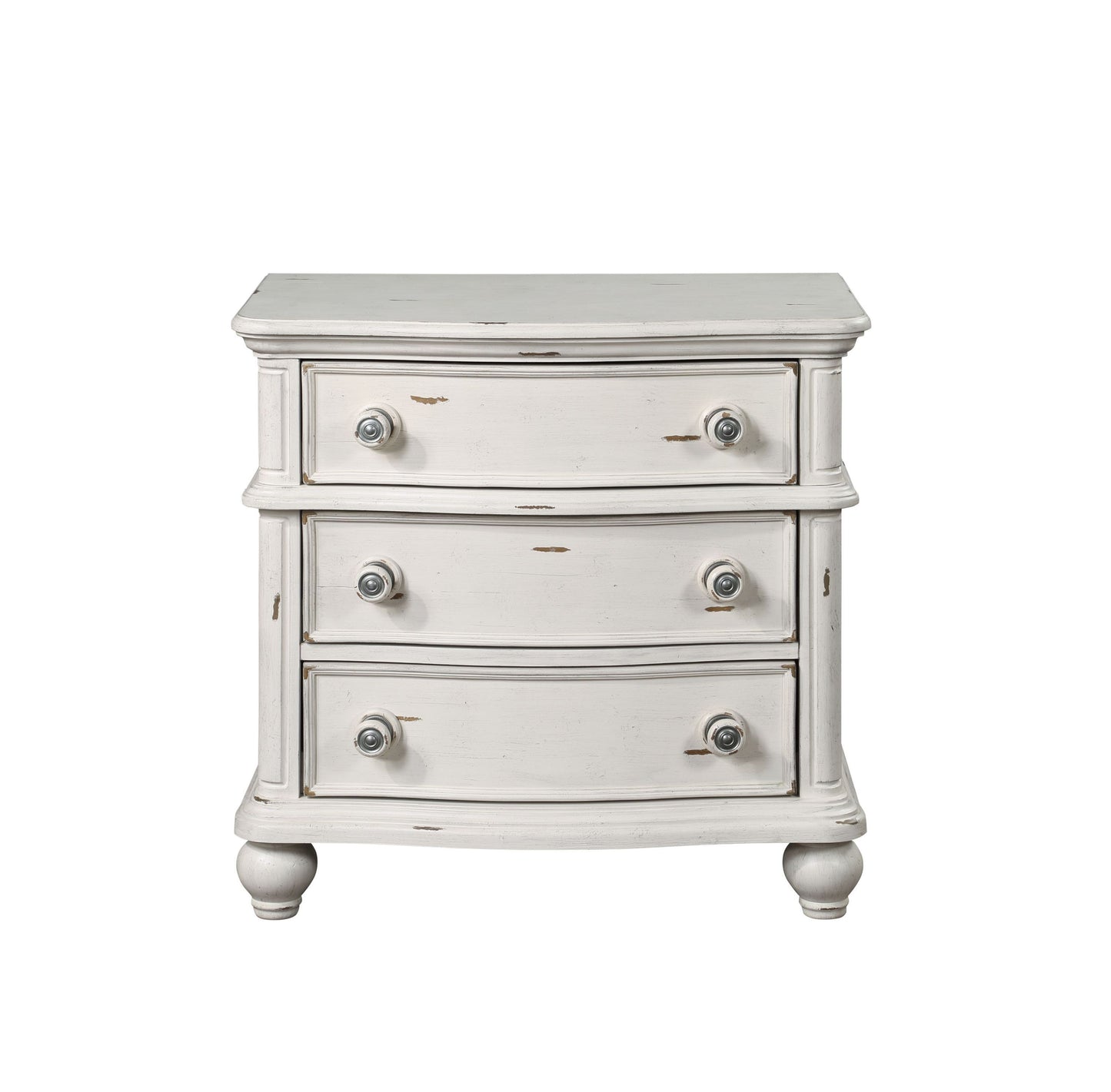 Jaqueline Antique Nightstand - White