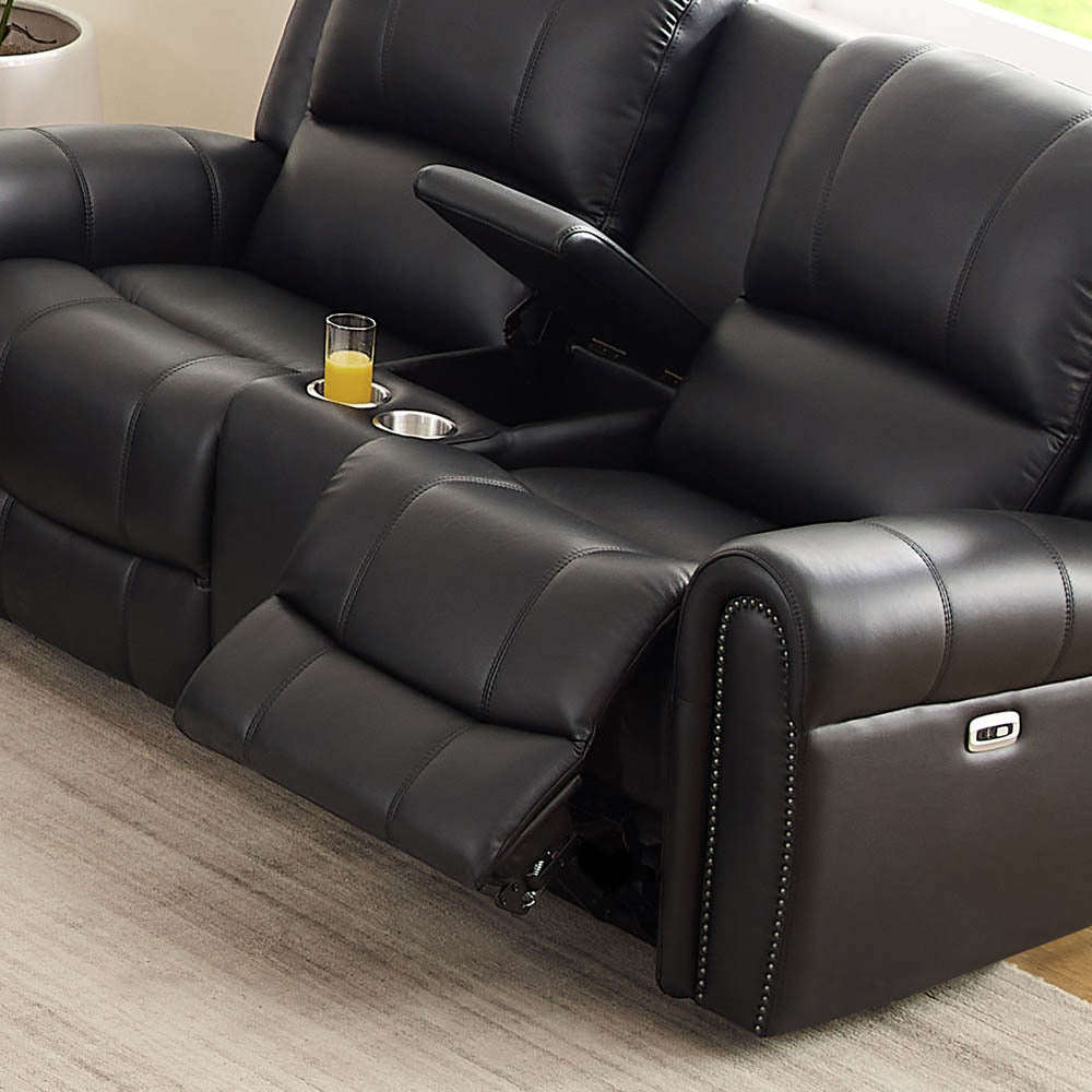 Humza Power Zero Gravity Reclining Loveseat - Black