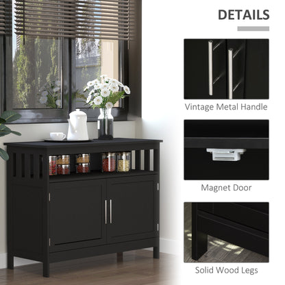 Norma Sideboard Buffet Cabinet - Black