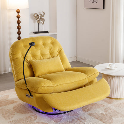 Roxie 270 Degree Swivel Power Recliner with Voice Control - Yellow