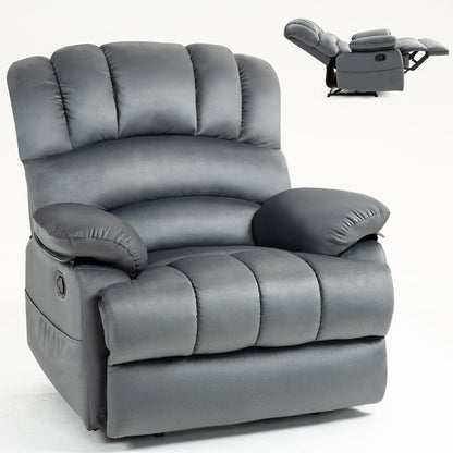 Thomson Large Fabric Recliner Chair - Gray - Dark Gray