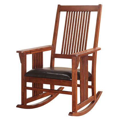 Tegan Rocking Chair with Slat Back - Brown