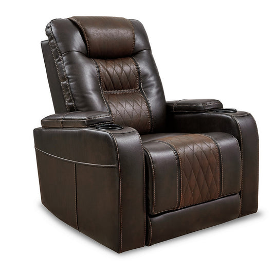 Royal Dual Power Recliner Chair - Brown