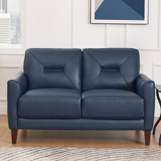 Mavis Leather Loveseat