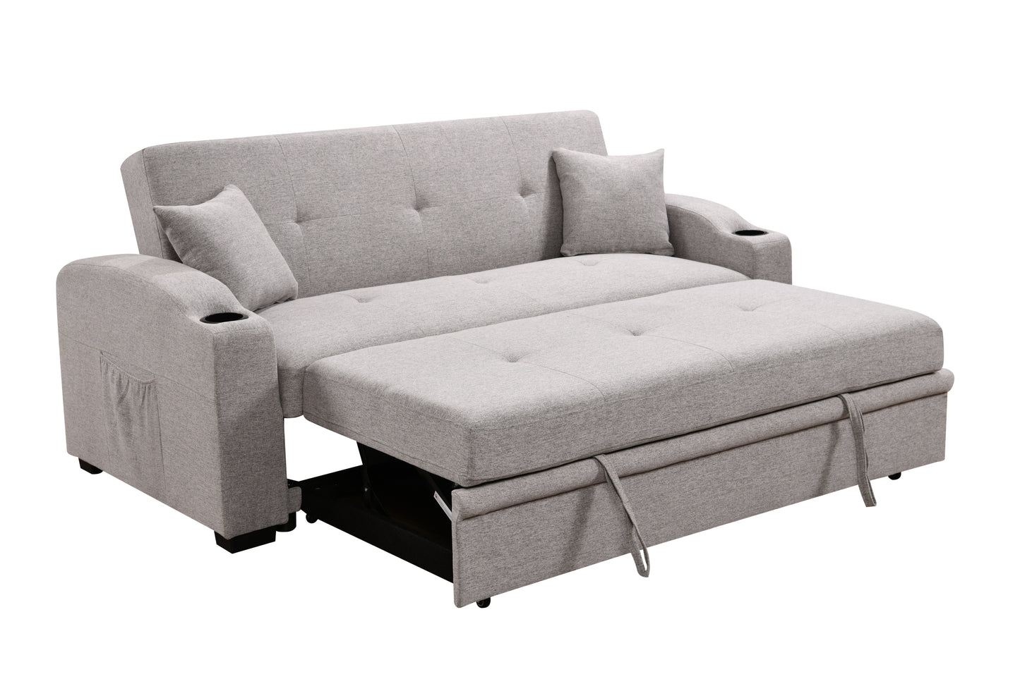 Tazz Pull-Out Sleeper Sofa - Light Gray