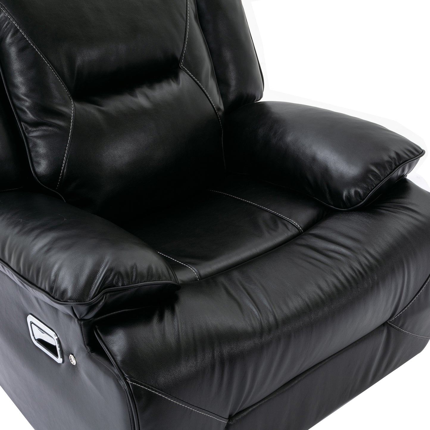 Meyer 360° Swivel and Rocking Manual Recliner Chair with a LED - Black