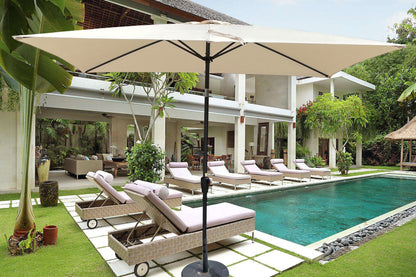 Zane 6 x 9 ft  Patio Umbrella with Crank - Tan