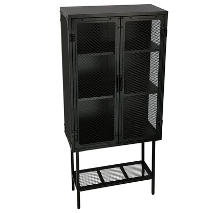 Laso II Mesh Door Cabinet - Black