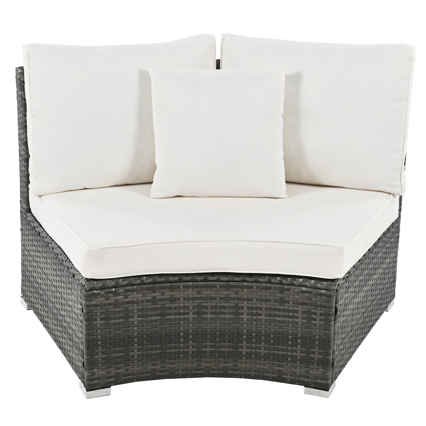 Serrano 9 Pc Outdoor Patio Circular Outdoor Sofa Set - Beige