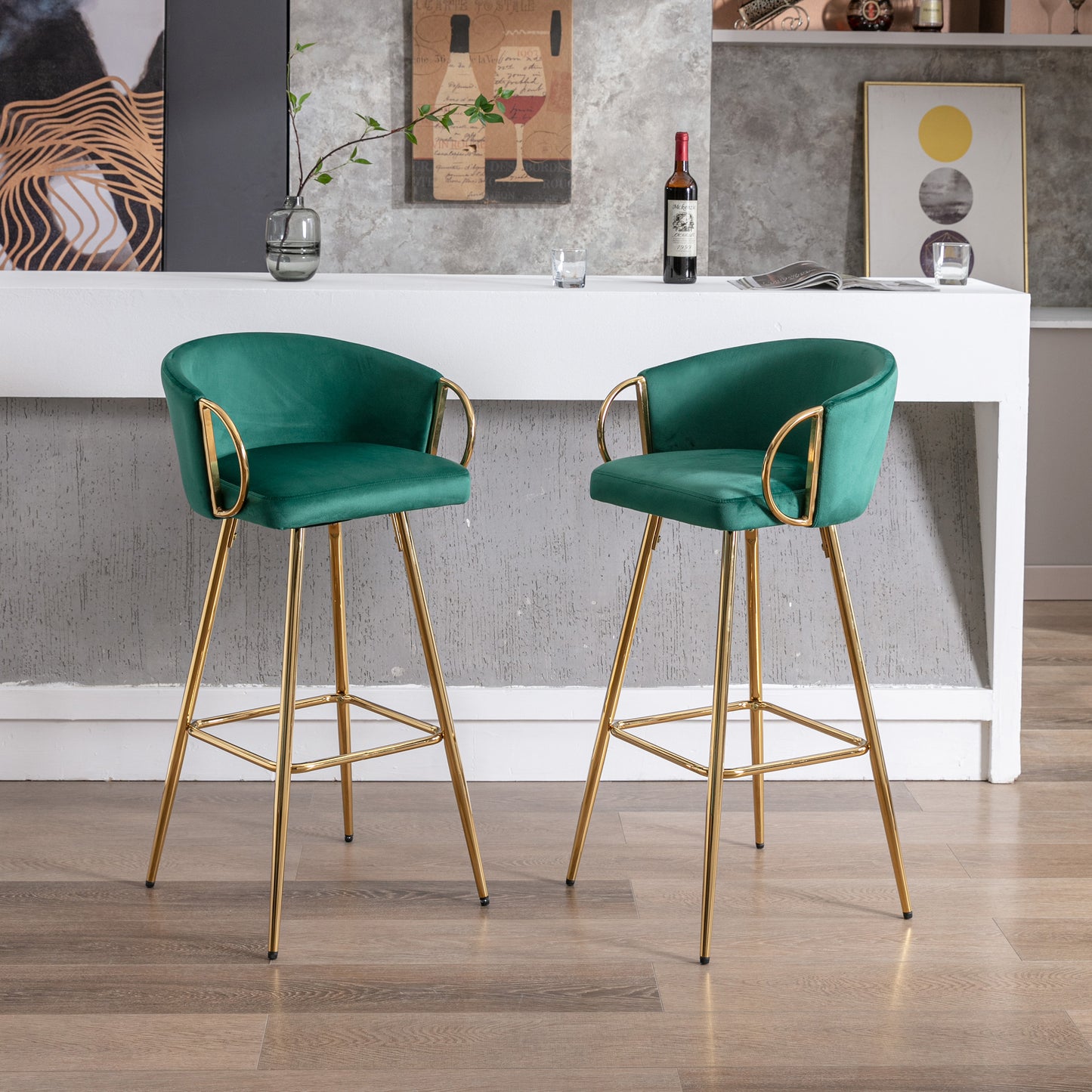 Sip Bar Stools 30 Inch - Green Set of 2