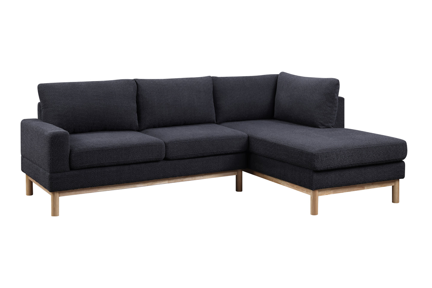 Anisa Sectional Sofa with Right-Facing Chaise - Black