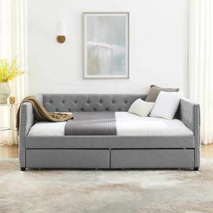 Teza Full Size Daybed with Drawers - Gray