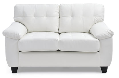 Silva Contemporary Loveseat - White