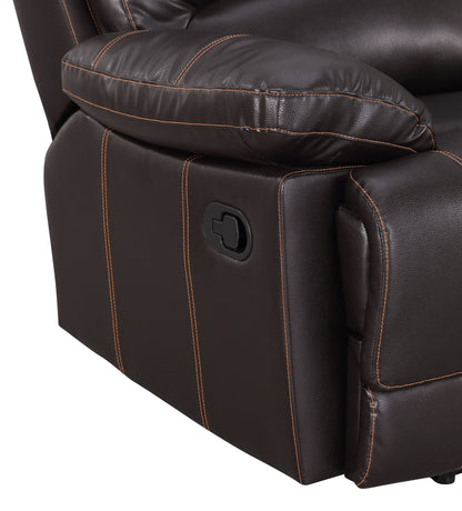 Kerr Leather-Air Recliining  Loveseat - Brown