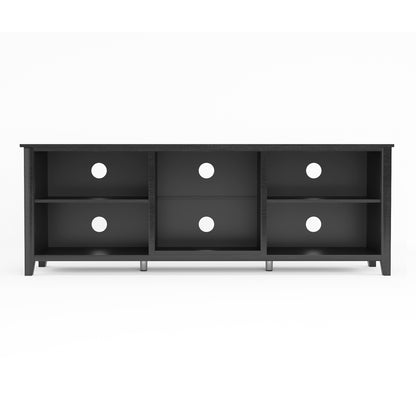 Wesley TV Stand Storage Media Console Entertainment Center - Black