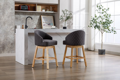 COOLMORE Bar Stools - Charcoal Set of 2