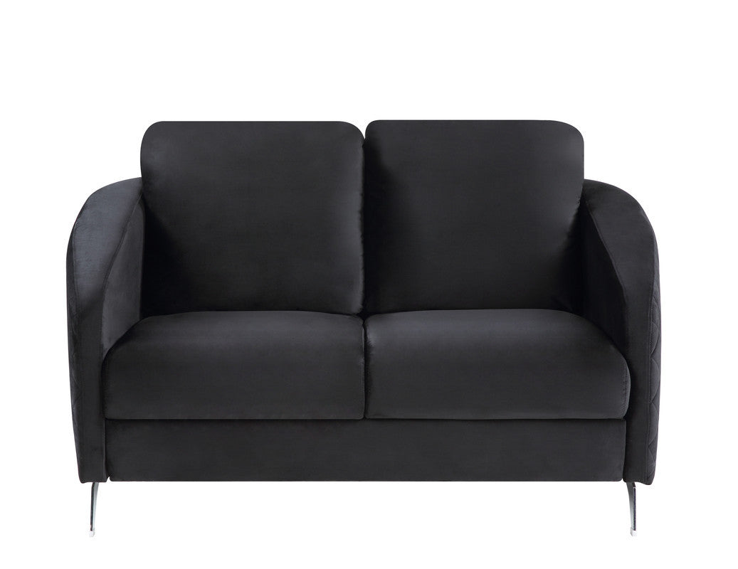 Sofia Velvet Loveseat - Black