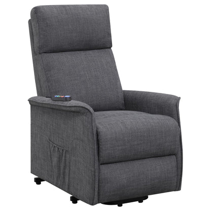 Morgan Power Lift Recliner with Massage Function - Charcoal