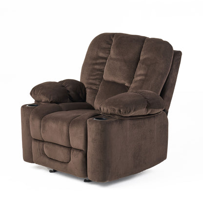 Luxurious Manual Recliner Chair - Chocolate