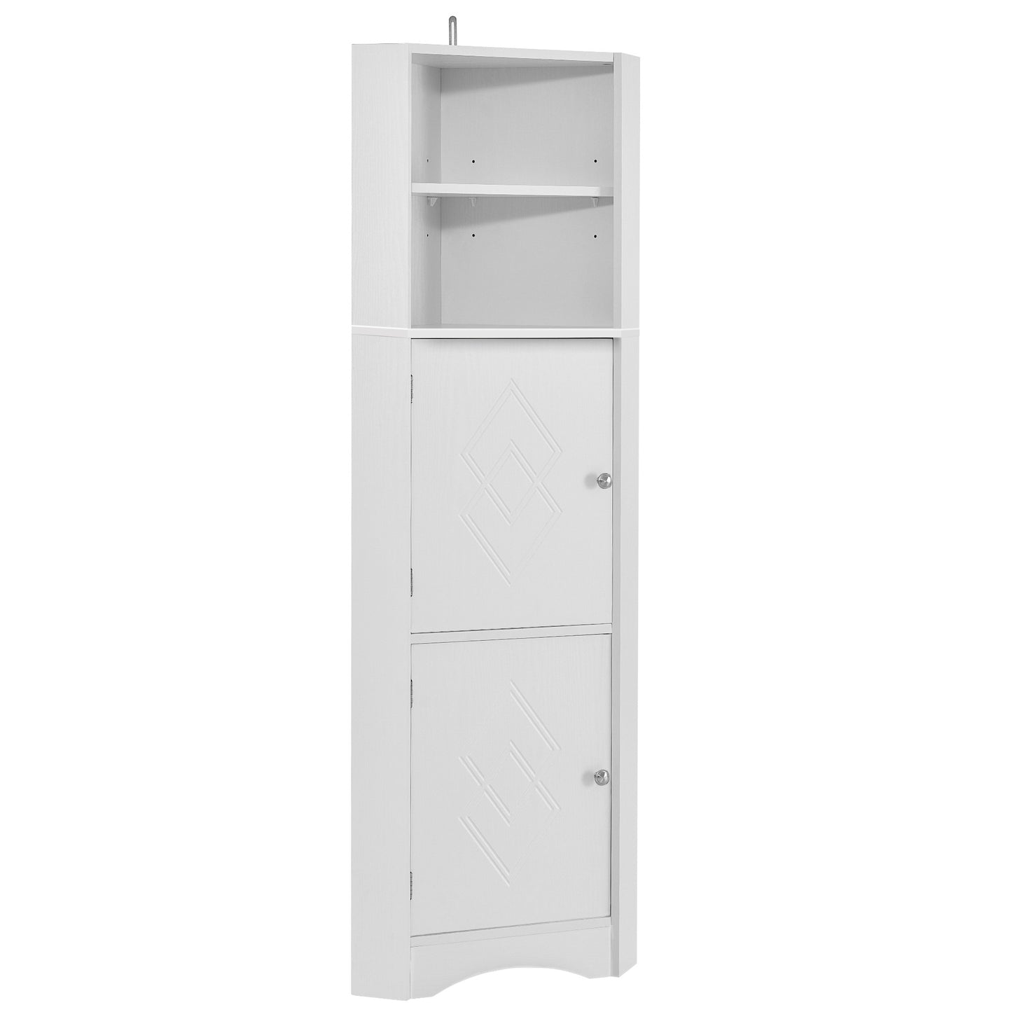 Skyward Bathroom Corner Cabinet - White