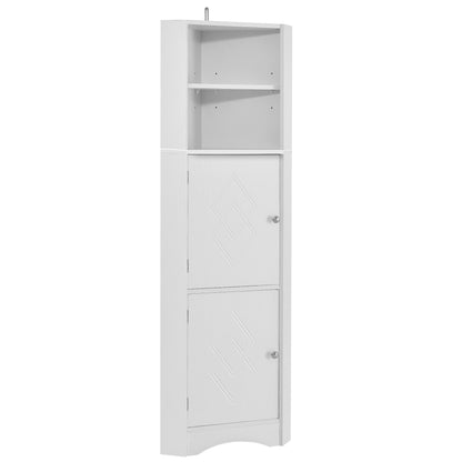 Skyward Bathroom Corner Cabinet - White