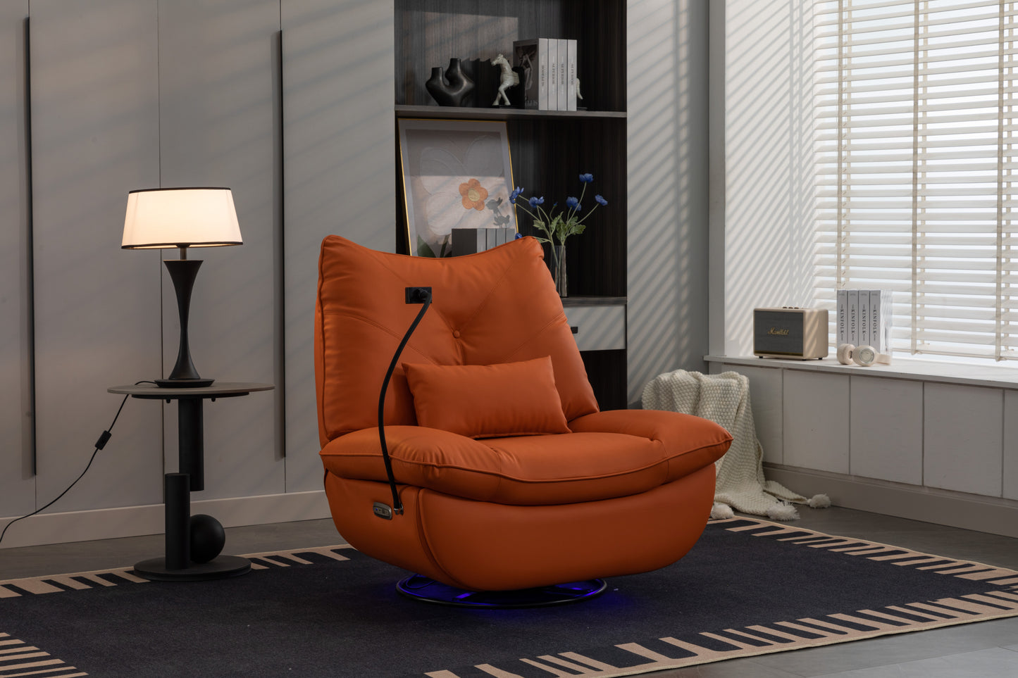 Bravo 270 Swivel Glider Recliner Chair - Orange